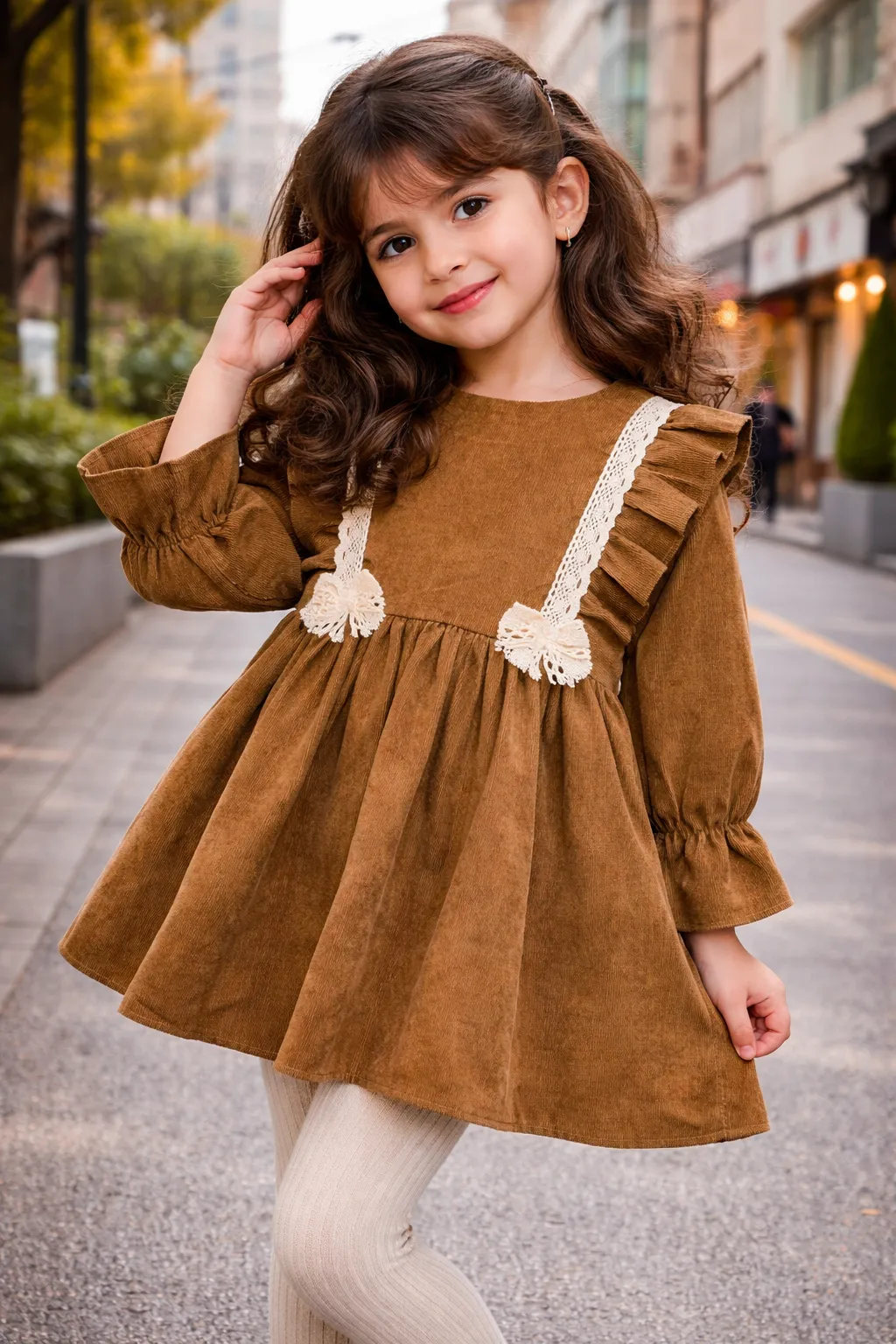 پیراهن دخترانه کبریتی طرح دلبر