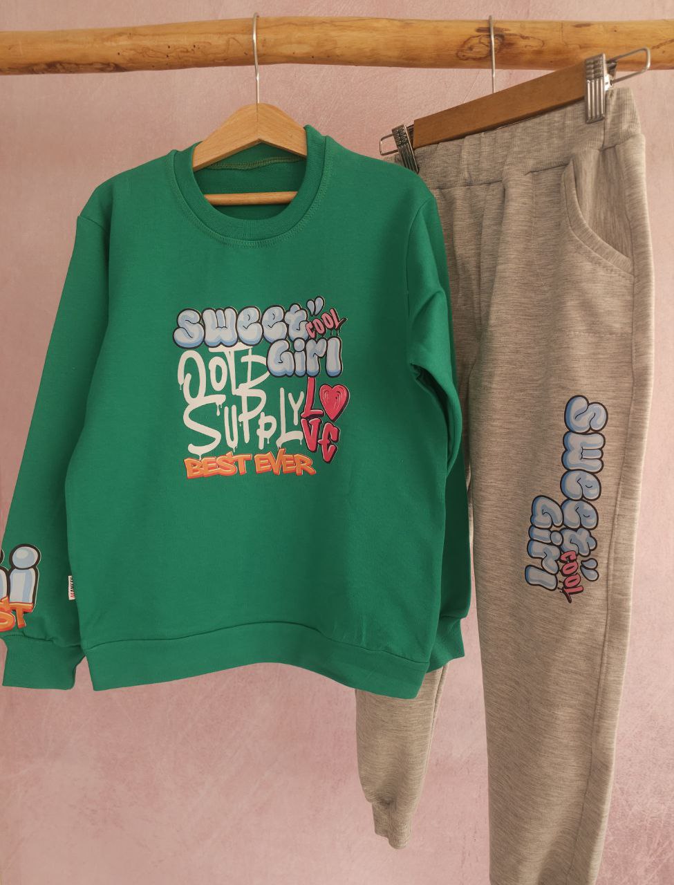 بلوز شلوار دخترانه طرح سوئیتی